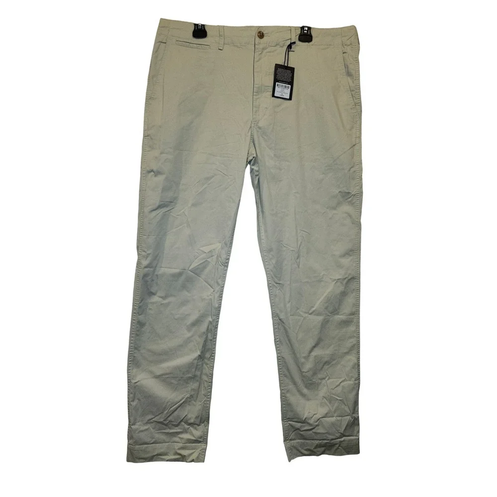 Buck Mason Carry-On Pant Oyster Straight Side Seam Chino BM14120.553 Size 36x32